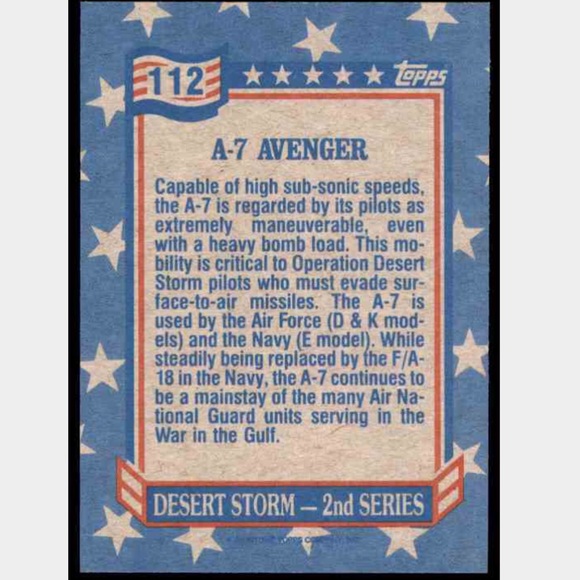 Vintage 1991 Desert Storm Trading Card,2nd Series - Picture 3 of 5